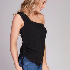 One Shoulder Top with Ruching